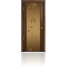 Дверь Мильяна Омега-2 Американский орех триплекс бронзовый Фиалка