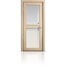 Дверь Мильяна Натель-1 Беленый дуб стекло