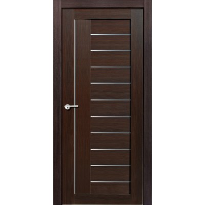 Межкомнатная Дверь Порта Белла модель Палермо-М FL цвет Чёрный бархат стекло сатинат