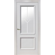 Дверь Порта Белла модель Прованс-2 FL цвет Ясень Белый стекло Ромб