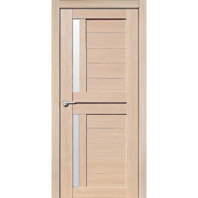 Межкомнатная Дверь Порта Белла модель Соренто-М эко шпон цвет Самшит белый стекло сатинат