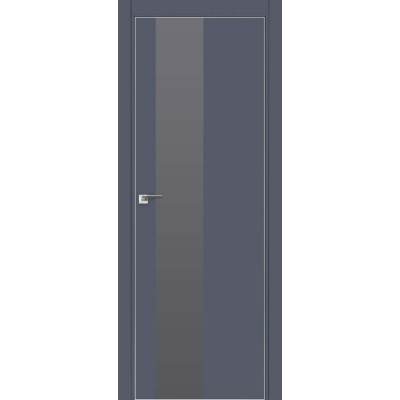 Межкомнатная Дверь Экошпон 5е Антрацит кромка AL серебряный лак