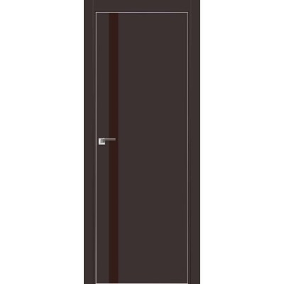 Межкомнатная Дверь Экошпон 6е Темно-коричневый AL коричневый лак