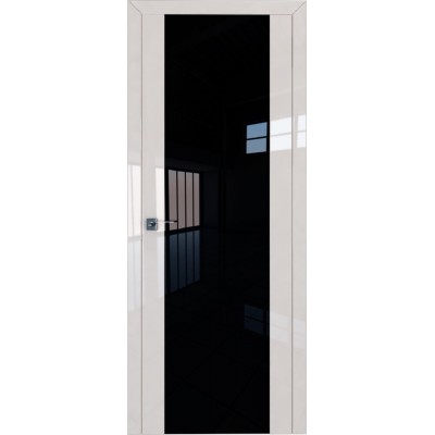 Межкомнатная Дверь Экошпон 8L Магнолия люкс Черный триплекс