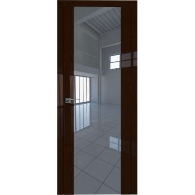 Межкомнатная Дверь Экошпон 8L Терра Черное Зеркало