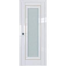 Дверь Экошпон 24L Белый люкс молдинг золото мателюкс