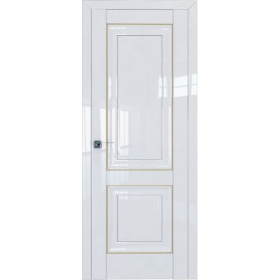 Межкомнатная Дверь Профильдорс 27L Белый люкс молдинг золото
