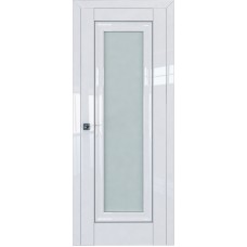Дверь Экошпон 24L Белый люкс молдинг серебро мателюкс