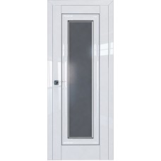 Дверь Экошпон 24L Белый люкс молдинг серебро графит фацет