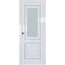 Дверь Экошпон 28L Белый люкс молдинг серебро мателюкс