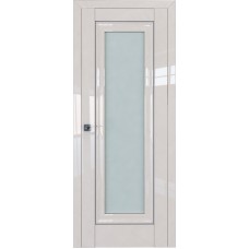 Дверь Экошпон 24L Магнолия люкс молдинг серебро мателюкс