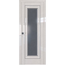 Дверь Экошпон 24L Магнолия люкс молдинг серебро графит фацет