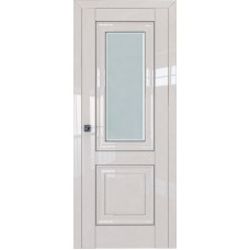 Дверь Экошпон 28L Магнолия люкс молдинг серебро мателюкс фацет