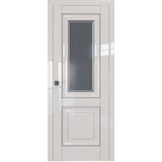Дверь Экошпон 28L Магнолия люкс молдинг серебро графит фацет