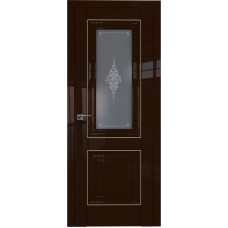 Дверь Экошпон 28L Терра молдинг золото графит кристалл
