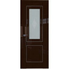 Дверь Экошпон 28L Терра молдинг серебро мателюкс кристалл