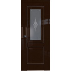 Дверь Экошпон 28L Терра молдинг серебро графит кристалл