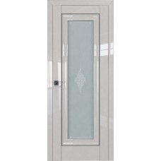 Дверь Экошпон 24L Галька молдинг серебро мателюкс кристалл