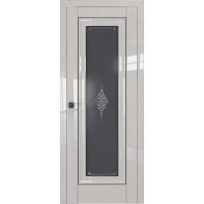 Дверь Экошпон 24L Галька молдинг серебро графит кристалл
