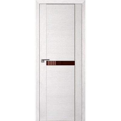 Межкомнатная Дверь Экошпон 2.01 XN цвет Монблан стекло лакобель коричневый
