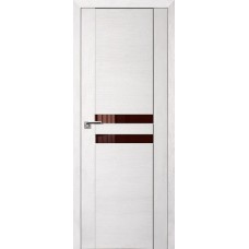 Дверь Экошпон 2.03 XN цвет Монблан стекло лакобель коричневый