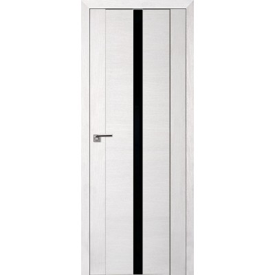 Межкомнатная Дверь Экошпон 2.04 XN цвет Монблан стекло лакобель чёрный
