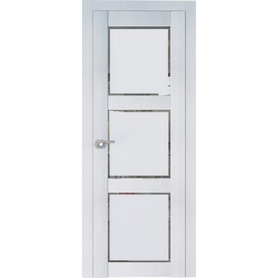 Межкомнатная Дверь Экошпон 2.13 XN цвет Монблан стекло белое Square
