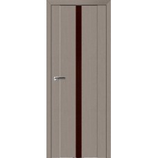 Дверь Экошпон 2.04 XN цвет Стоун стекло лакобель коричневый