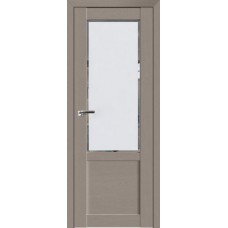 Дверь Экошпон 2.17 XN цвет Стоун стекло белое Square