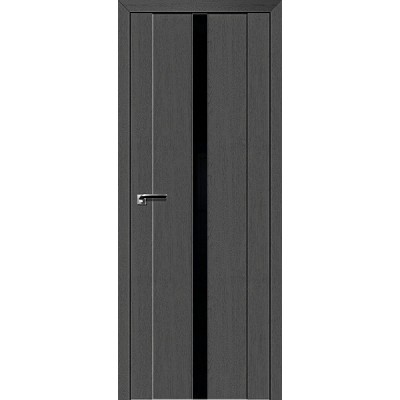 Межкомнатная Дверь Экошпон 2.04 XN цвет Грувд стекло лакобель чёрный