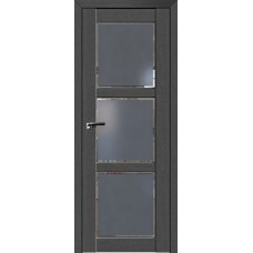 Дверь Экошпон 2.13 XN цвет Грувд стекло графит Square