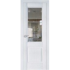 Дверь Экошпон 2.42 XN цвет Монблан стекло прозрачное