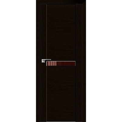 Межкомнатная Дверь Экошпон 2.01 XN цвет Дарк браун стекло лакобель коричневый