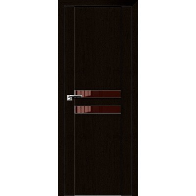 Межкомнатная Дверь Экошпон 2.03 XN цвет Дарк браун стекло лакобель коричневый