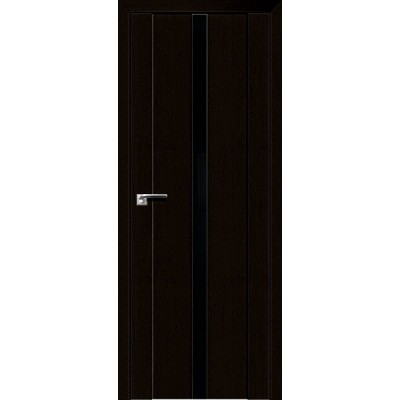 Межкомнатная Дверь Экошпон 2.04 XN цвет Дарк браун стекло лакобель чёрный