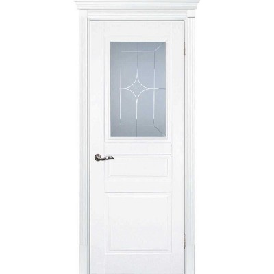 Межкомнатная дверь крашенная дверь Смальта-01 эмаль белая RAL 9003 ДО