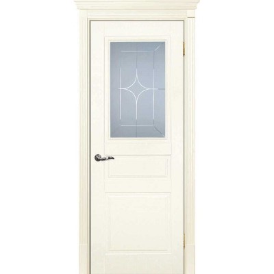 Межкомнатная дверь крашенная дверь Смальта-01 слоновая кость RAL 1013 ДО